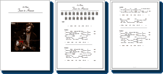 An example for music sheets for the acoustic guitar