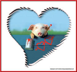 A pig in love...